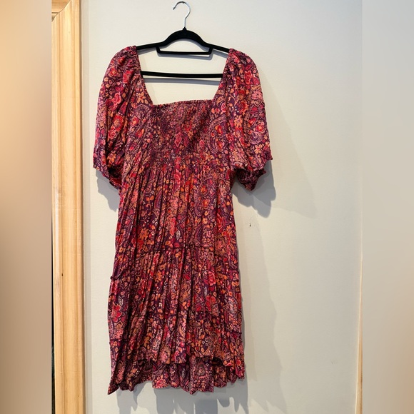 Angie Red and Pink Floral Mini Dress - Picture 5 of 6